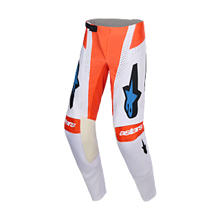 Alpinestars Crossbroek 2026 Techstar Knif - Licht Grijs / Fluo Oranje / Zwart
