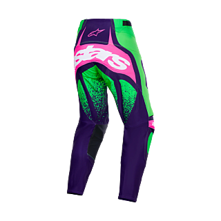 Alpinestars Crossbroek 2026 Techstar Nomur - Deep Paars / Groen / Fluo Roze