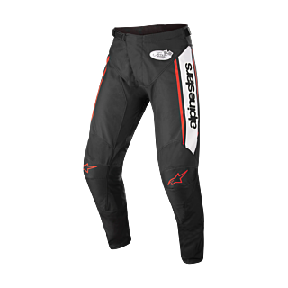 Alpinestars Crossbroek Racer Flagship - Zwart / Wit / Fluo Rood