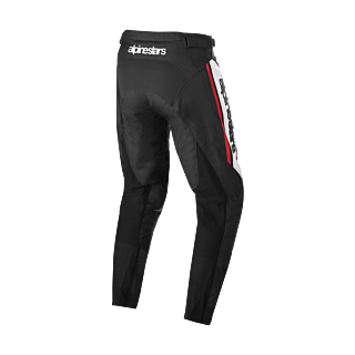 Alpinestars Crossbroek Racer Flagship - Zwart / Wit / Fluo Rood