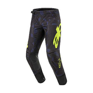 Alpinestars Crossbroek Techstar Rantera - Zwart / Navy / Fluo Geel