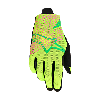 Alpinestars Crosshandschoenen 2026 Radar Pro - Groen / Fluo Geel / Fluo Roze