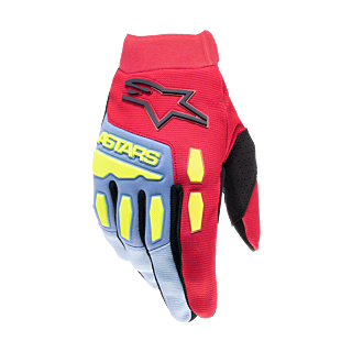 Alpinestars Crosshandschoenen Full Bore - Licht Blauw / Rood Berry / Zwart