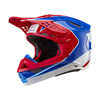 Alpinestars Crosshelm S-M10 Aeon - Glans Rood / Blauw