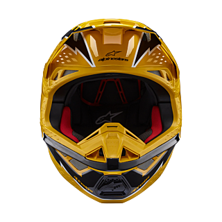 Alpinestars Crosshelm S-M10 Ampress - Glans Zwart / Geel