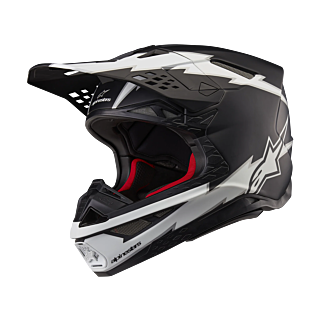 Alpinestars Crosshelm S-M10 Ampress - Mat Zwart / Wit