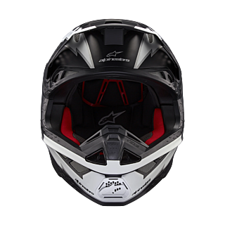 Alpinestars Crosshelm S-M10 Ampress - Mat Zwart / Wit