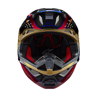 Alpinestars Crosshelm S-M10 Era - Glans Goud / Geel / Rio Rood