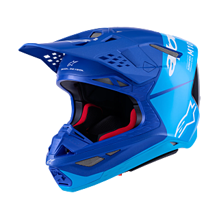 Alpinestars Crosshelm S-M10 Flood - Met Blauw / Zwart / Carbon