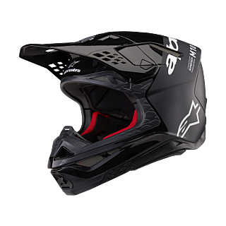 Alpinestars Crosshelm S-M10 Flood - Zwart / Donker Grijs