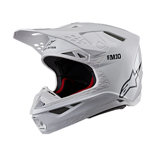 Alpinestars Crosshelm S-M10 Solid - Glans Wit