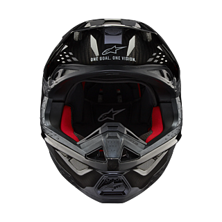 Alpinestars Crosshelm S-M10 Solid - Glans Zwart / Carbon