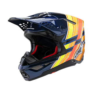 Alpinestars Crosshelm S-M10 TLD Edition 25 - Blauw / Oranje / Geel / Rood
