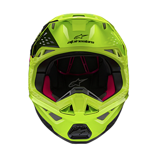 Alpinestars Crosshelm S-M10 Unite - Glans Fluo Geel / Zwart / Diva Roze