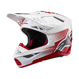 Alpinestars Crosshelm S-M10 Unite - Glans Rood / Wit