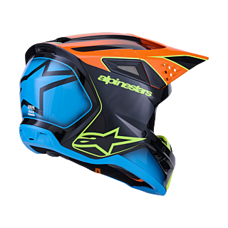 Alpinestars Crosshelm S-M3 Fray - Zwart / Oranje / Fluo Geel