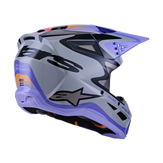 Alpinestars Crosshelm S-M3 Jettson - Grijs / Paars / Zwart