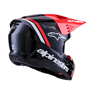 Alpinestars Crosshelm S-M3 Radium - Zwart / Fluo Rood / Wit