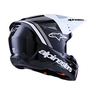 Alpinestars Crosshelm S-M3 Radium - Zwart / Wit / Grijs