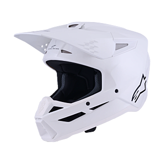 Alpinestars Crosshelm S-M3 Solid - Glans Wit