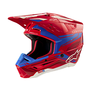 Alpinestars Crosshelm S-M5 Action 2 - Glans Rood / Blauw