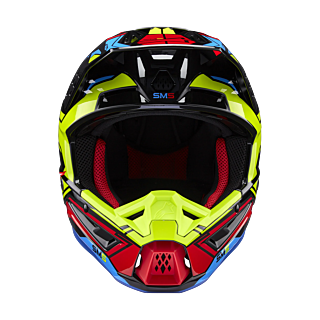 Alpinestars Crosshelm S-M5 Action 2 - Glans Zwart / Fluo Geel / Rood