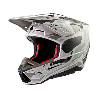 Alpinestars Crosshelm S-M5 Mineral - Glans Grijs / Groen