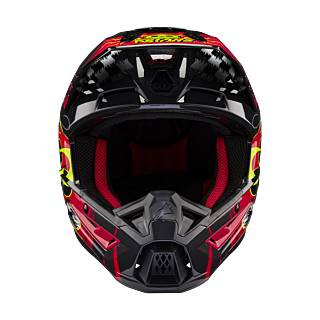 Alpinestars Crosshelm S-M5 Rash - Glans Donker Grijs / Rood