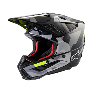 Alpinestars Crosshelm S-M5 Rover 2 - Glans Donker Grijs / Fluo Geel