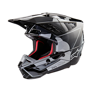 Alpinestars Crosshelm S-M5 Rover 2 - Glans Zwart / Zilver