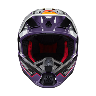 Alpinestars Crosshelm S-M5 Sail - Glans Violet / Zwart / Zilver