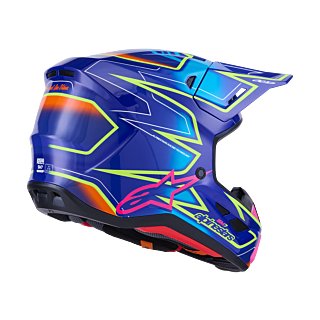 Alpinestars Crosshelm S-M7 Cast - Blauw / Roze / Fluo Geel