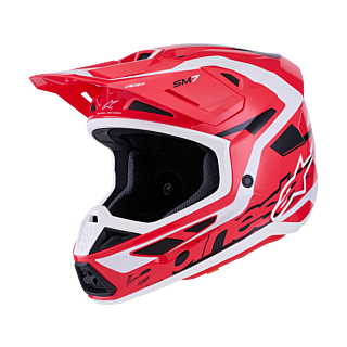 Alpinestars Crosshelm S-M7 Deed - Rood / Zwart / Wit