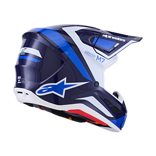Alpinestars Crosshelm S-M7 Rise - Blauw / Wit