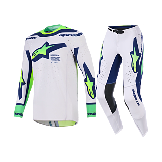 Alpinestars Crosskleding 2026 Supertech Vista - Licht Grijs / Fluo Geel / Blauw