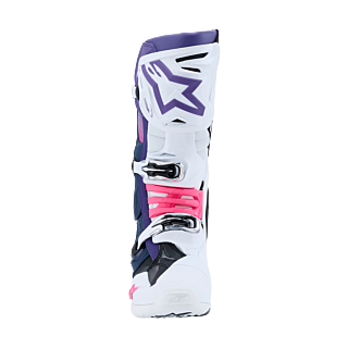 Alpinestars Crosslaarzen Tech 10 - Wit / Violet / Navy / Blauw / Fluo Roze