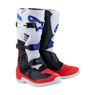 Alpinestars Crosslaarzen Tech 3 - Wit / Rood / Donker Blauw