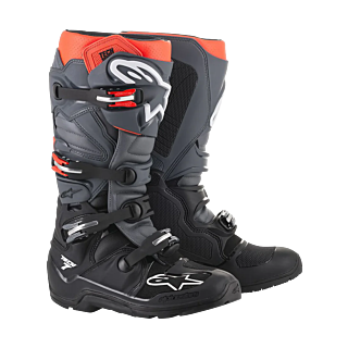 Alpinestars Crosslaarzen Tech 7 Enduro - Zwart / Grijs / Rood Fluo