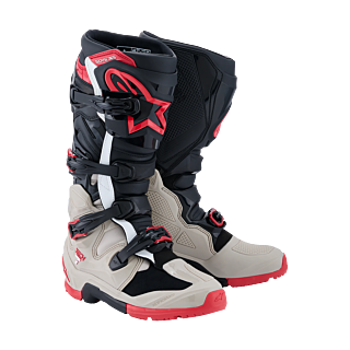 Alpinestars Crosslaarzen Tech 7 Enduro - Zwart / Licht Grijs / Rood