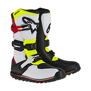 Alpinestars Crosslaarzen Tech-T - Wit / Rood / Geel Fluo / Zwart