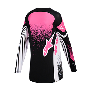 Alpinestars Dames Cross Shirt 2026 Techstar Nomur - Zwart / Wit / Fuchsia