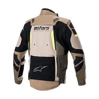 Alpinestars Enduro Jas Halo Drystar - Donker Khaki / Sand / Fluo Geel