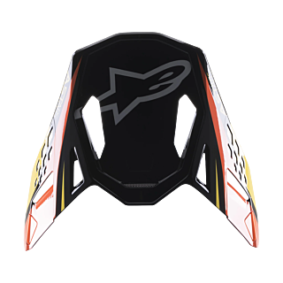 Alpinestars Helmklep S-M10 22.05 Carbon Meta 2 - Zwart / Geel / Oranje