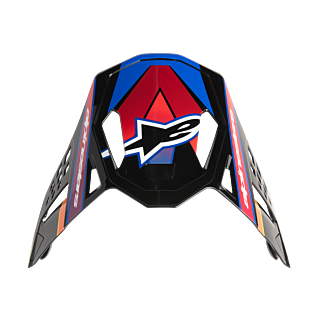 Alpinestars Helmklep S-M10 Era - Blauw / Rood / Fluo Geel