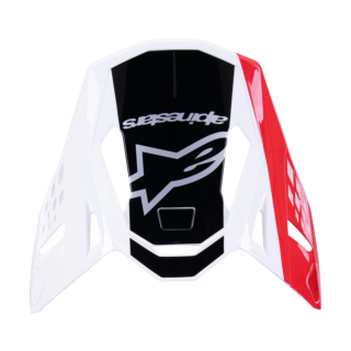Alpinestars Helmklep S-M10 Unite - Glans Rood / Wit