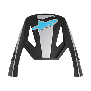 Alpinestars Helmklep S-M3 Heat - Zilver / Blauw / Zwart