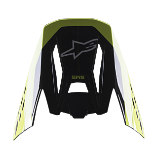 Alpinestars Helmklep S-M5 22.05 Beam - Zwart / Wit / Grijs / Fluo Geel