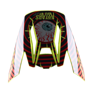 Alpinestars Helmklep S-M5 22.05 Solar Flare - Zwart / Rood / Fluo Geel