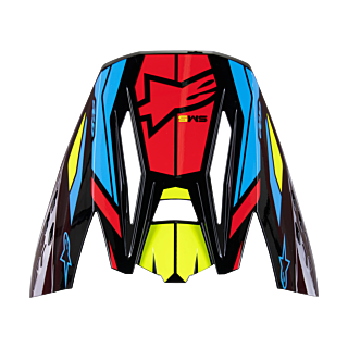 Alpinestars Helmklep S-M5 Action 2 - Glans Zwart / Fluo Geel / Rood