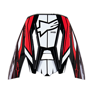 Alpinestars Helmklep S-M5 Action 2 - Glans Zwart / Wit / Rood